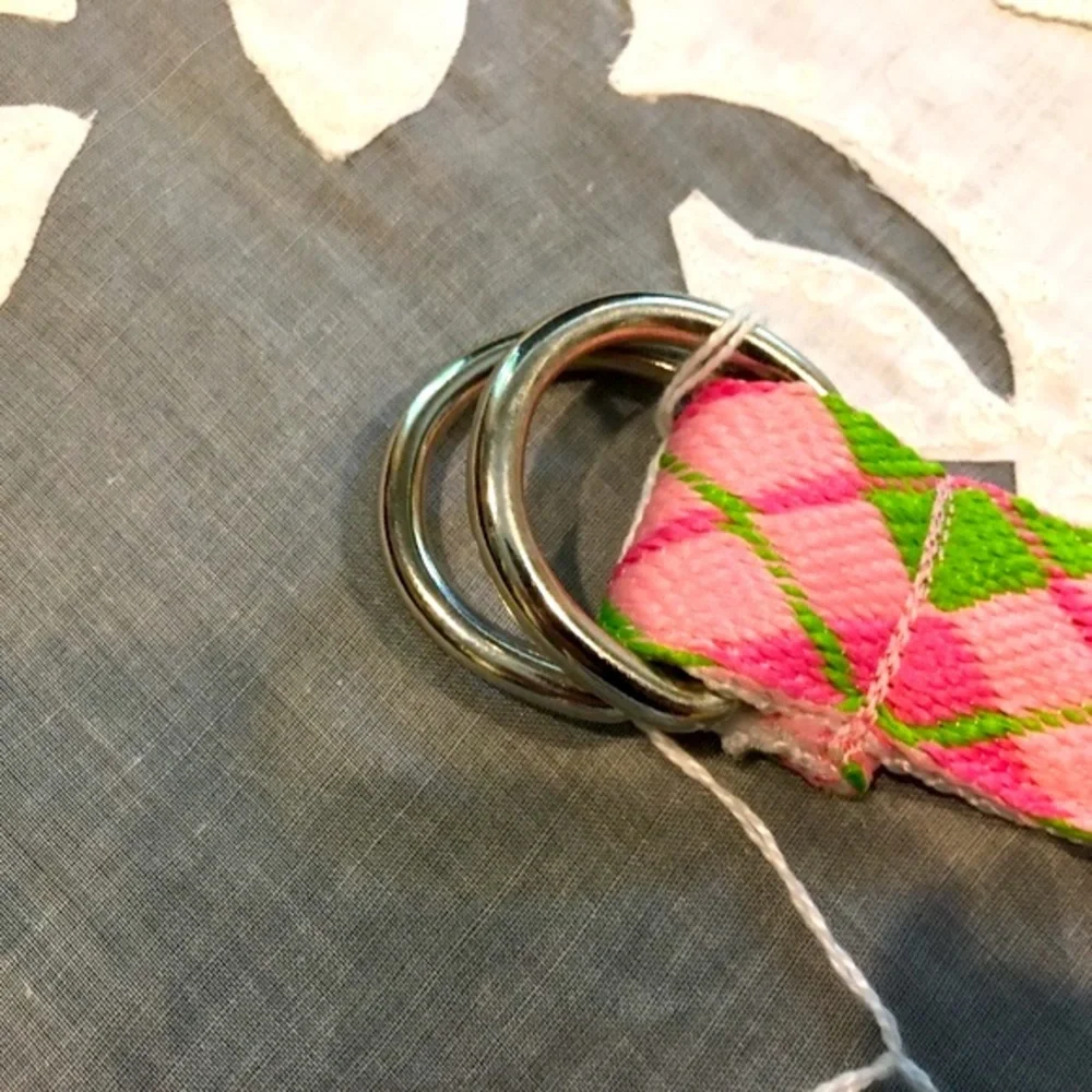 GIRL'S PREPPY BELT, PINK PLAID, 30